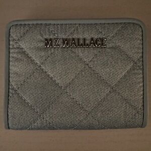 MZ Wallace Silver Quilted Card Holder